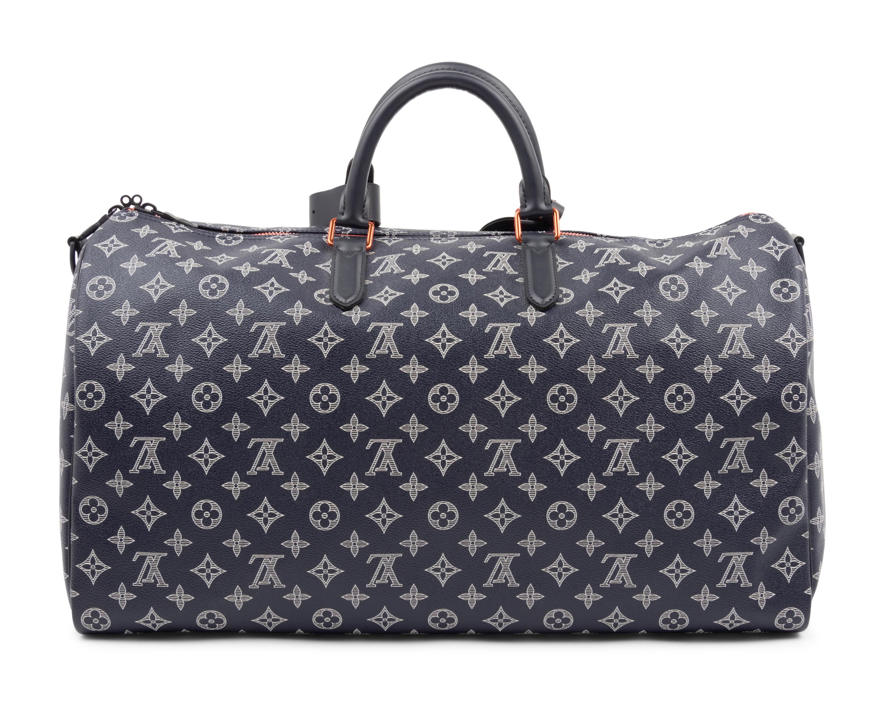 Louis Vuitton Limited Edition Keepall Bandoulière 50 in Monogram Ink Coated Canvas, Upside Down, Fall Winter Precollection 2018