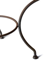 A Steel and Faux Scagliola-Painted Side Table