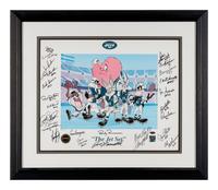 A 1969 New York Jets Team Signed Looney Tunes "The Jet Set" Animation Cel lncluding Joe Namath,