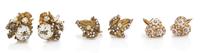 A Group of Three Miriam Haskell Earclips,
