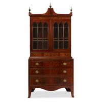 Federal inlaid mahogany lady's secretary New England, circa 1800