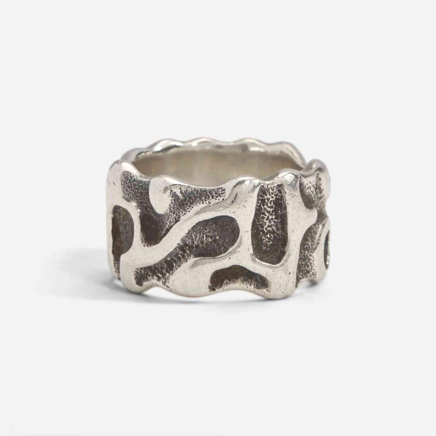 Donald Wright (American, 1930-2012) Silver Pin and Ring, USA, circa 1960s