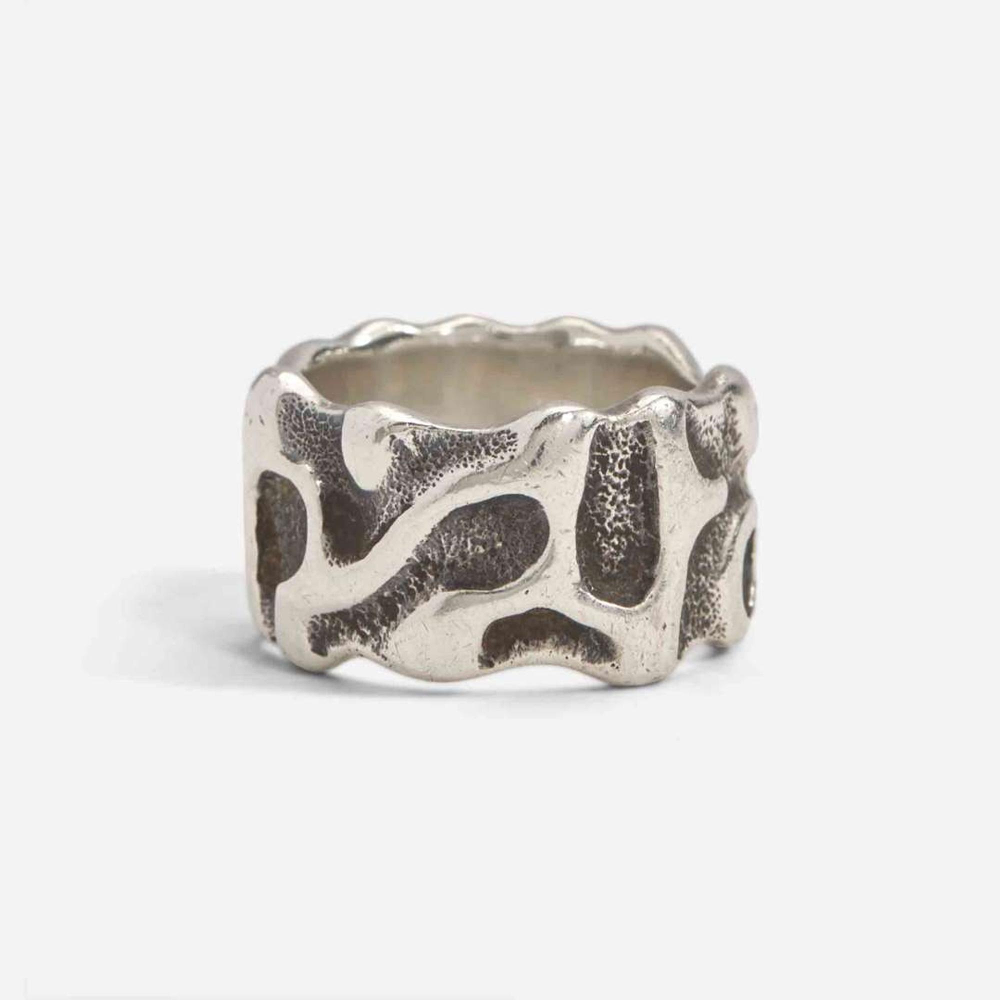 Donald Wright (American, 1930-2012) Silver Pin and Ring, USA, circa 1960s