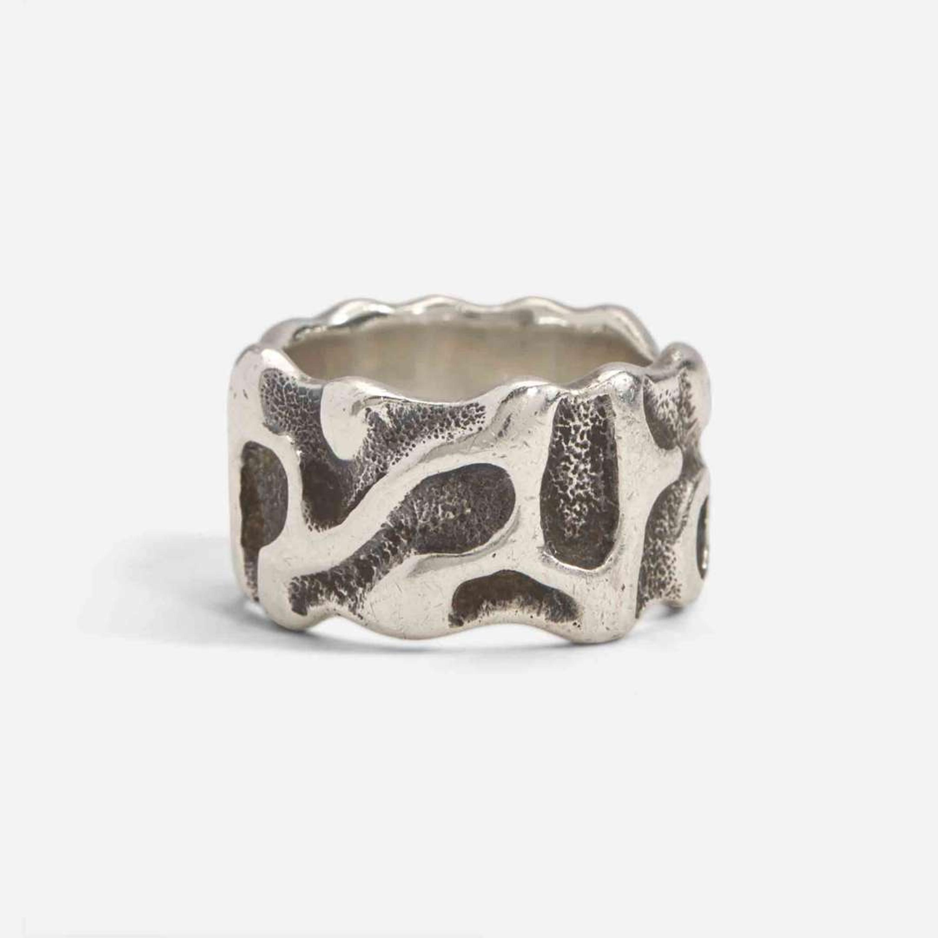 Donald Wright (American, 1930-2012) Silver Pin and Ring, USA, circa 1960s