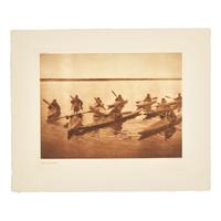 Edward Curtis (American, 1868-1952) — Nunivak Children AND Noatak Kaiaks Plates 688 and 718