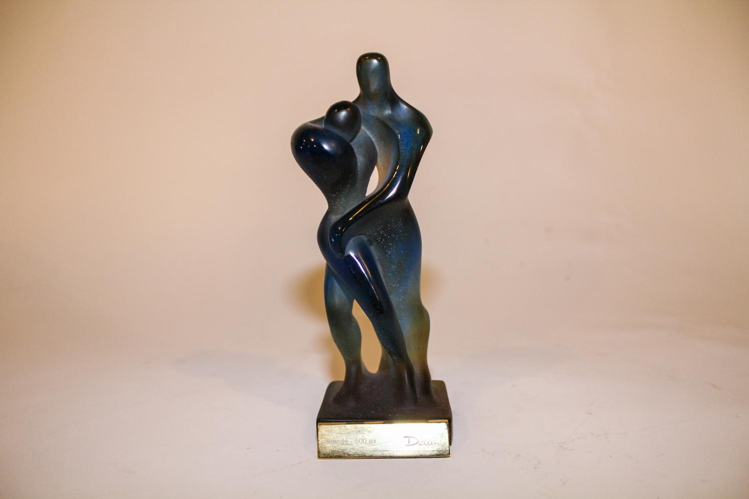 A Daum Pate de Verre Figural Group Height 8 1/2 inches. — SECOND HALF 20TH CENTURY