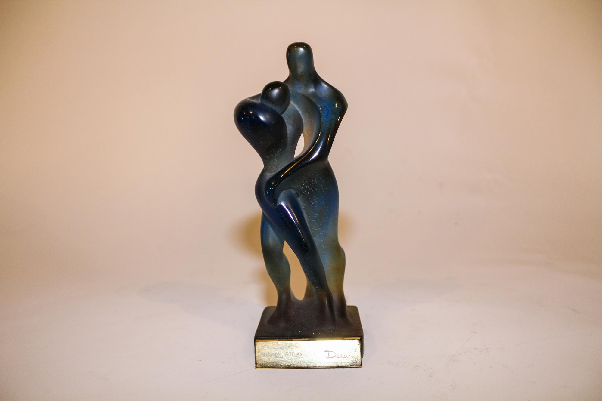 A Daum Pate de Verre Figural Group Height 8 1/2 inches. — SECOND HALF 20TH CENTURY