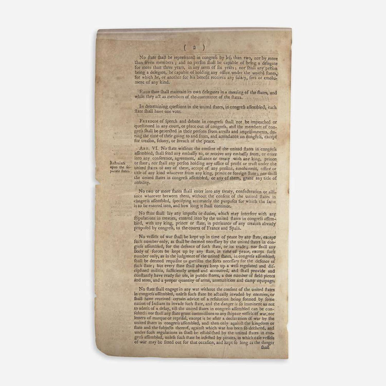 [Americana] Articles of Confederation and Perpetual Union...