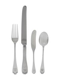 A Tiffany & Co. Silver Flemish Pattern Flatware Service