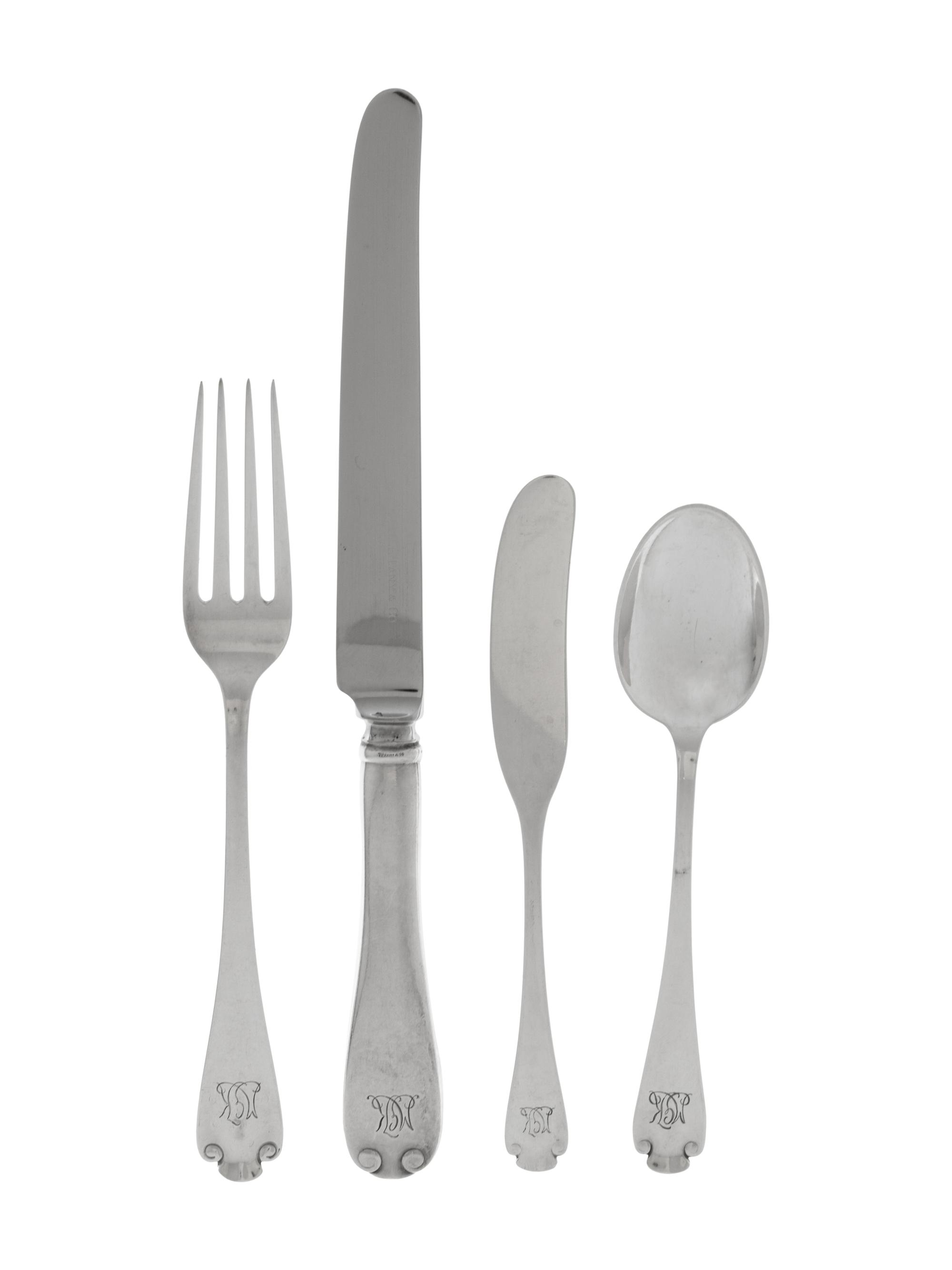 A Tiffany & Co. Silver Flemish Pattern Flatware Service