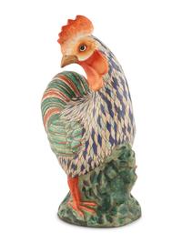 A Chinese Export Porcelain Model of a Cockerel