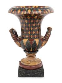 A Grand Tour Marble Mosaic Campagna Vase