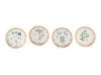 A Set of Eight Royal Copenhagen Flora Danica Porcelain Salad Plates
