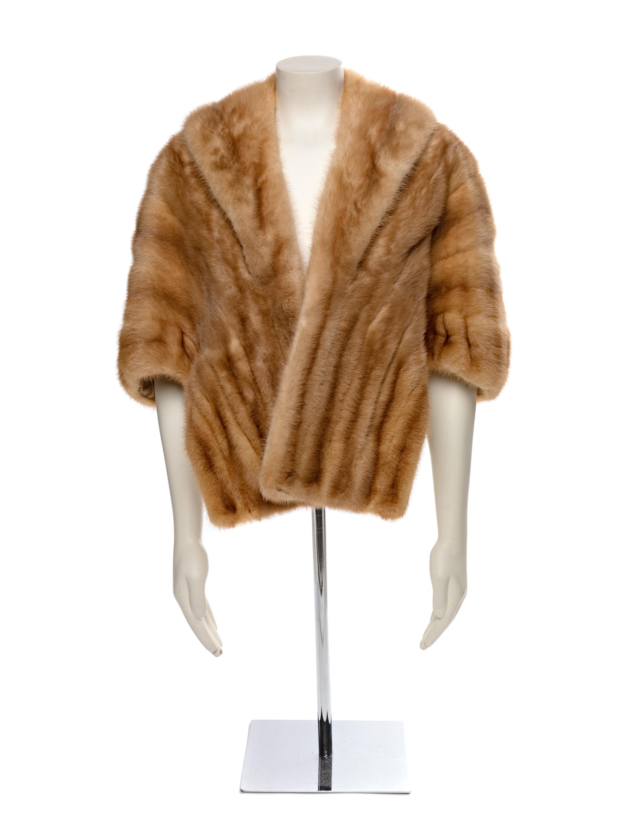 A Light Tan Mink Shrug