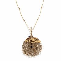 EARL PARDON, YELLOW GOLD AND HARDSTONE PENDANT NECKLACE