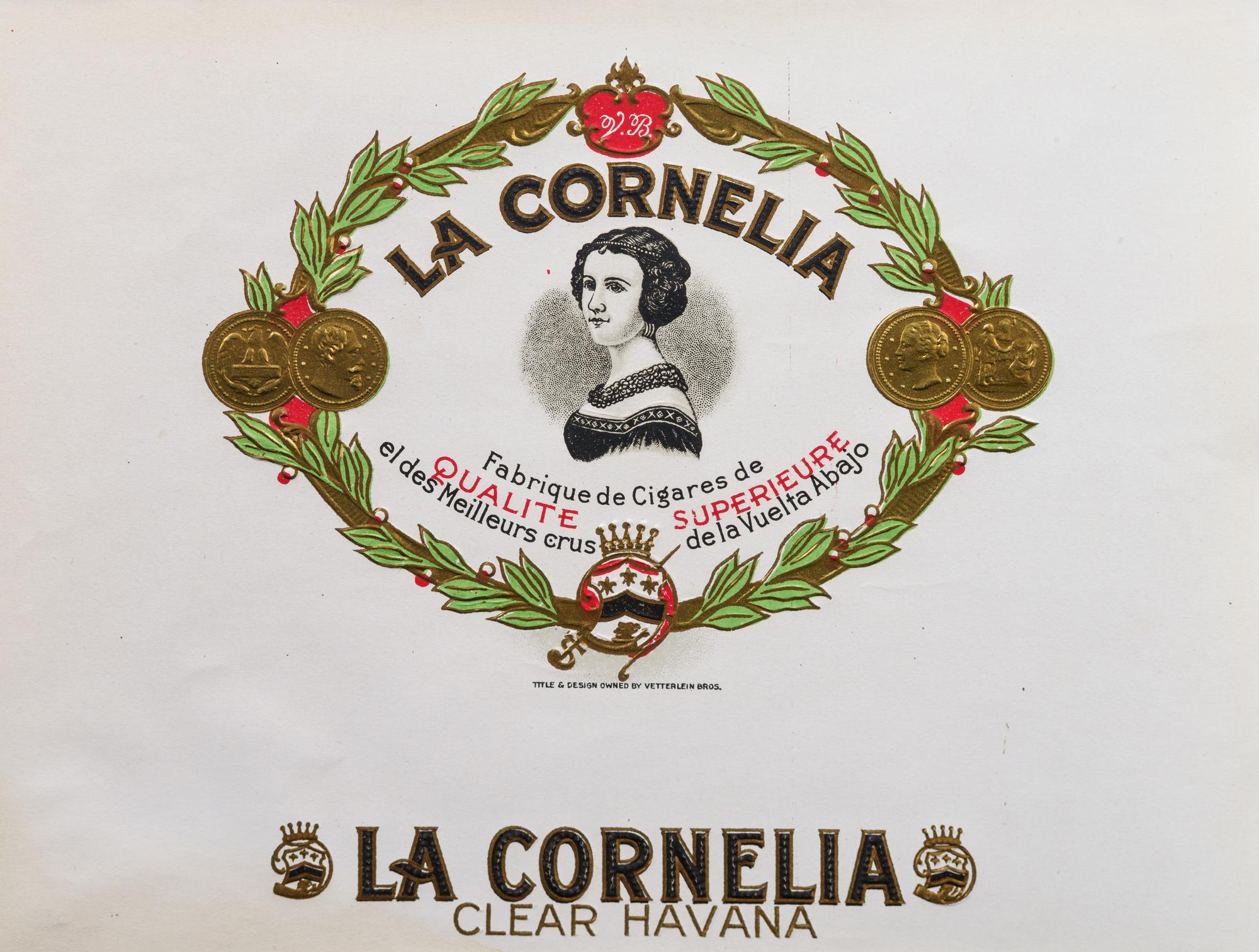 A Collection of Printed and Embossed Cigar Box Paper Labels and Advertising Cards