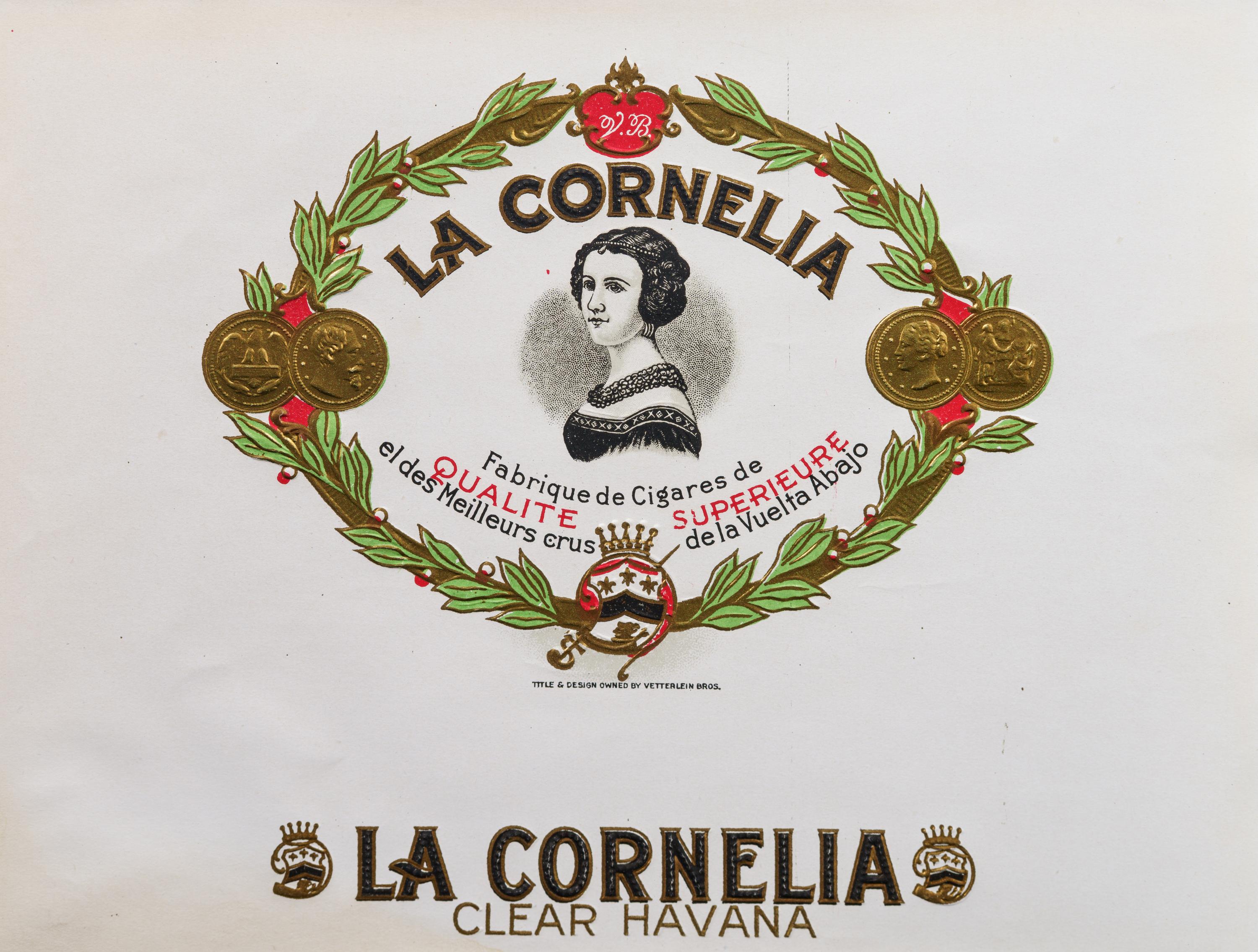 A Collection of Printed and Embossed Cigar Box Paper Labels and Advertising Cards