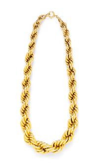 A 14 Karat Yellow Gold Necklace,