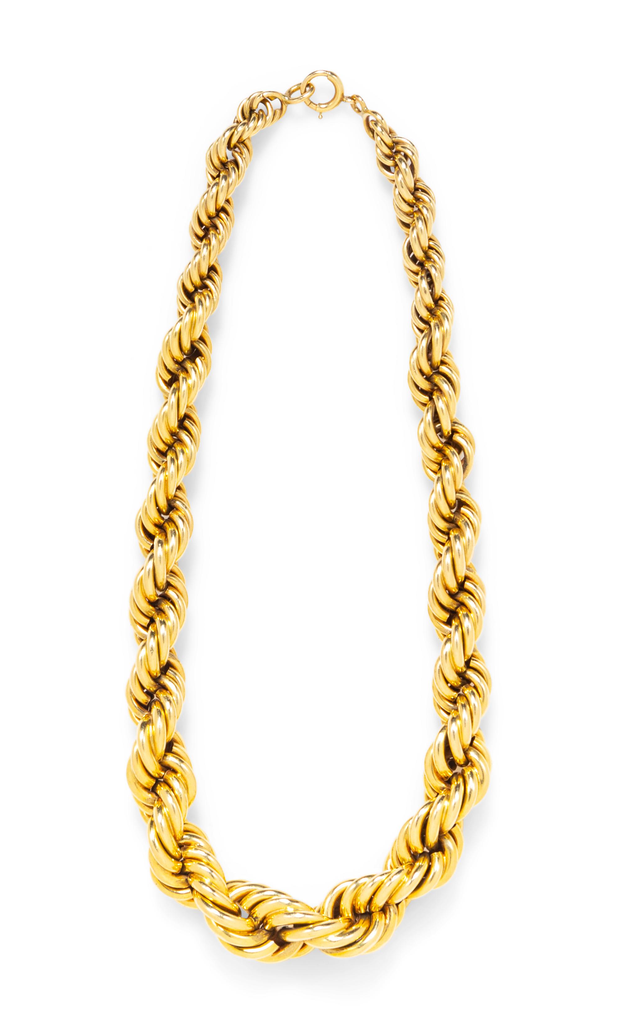 A 14 Karat Yellow Gold Necklace,