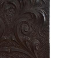 A Cast Iron Fireback 14.5" W x .25" D x 29.5" H — United States, Circa 1880