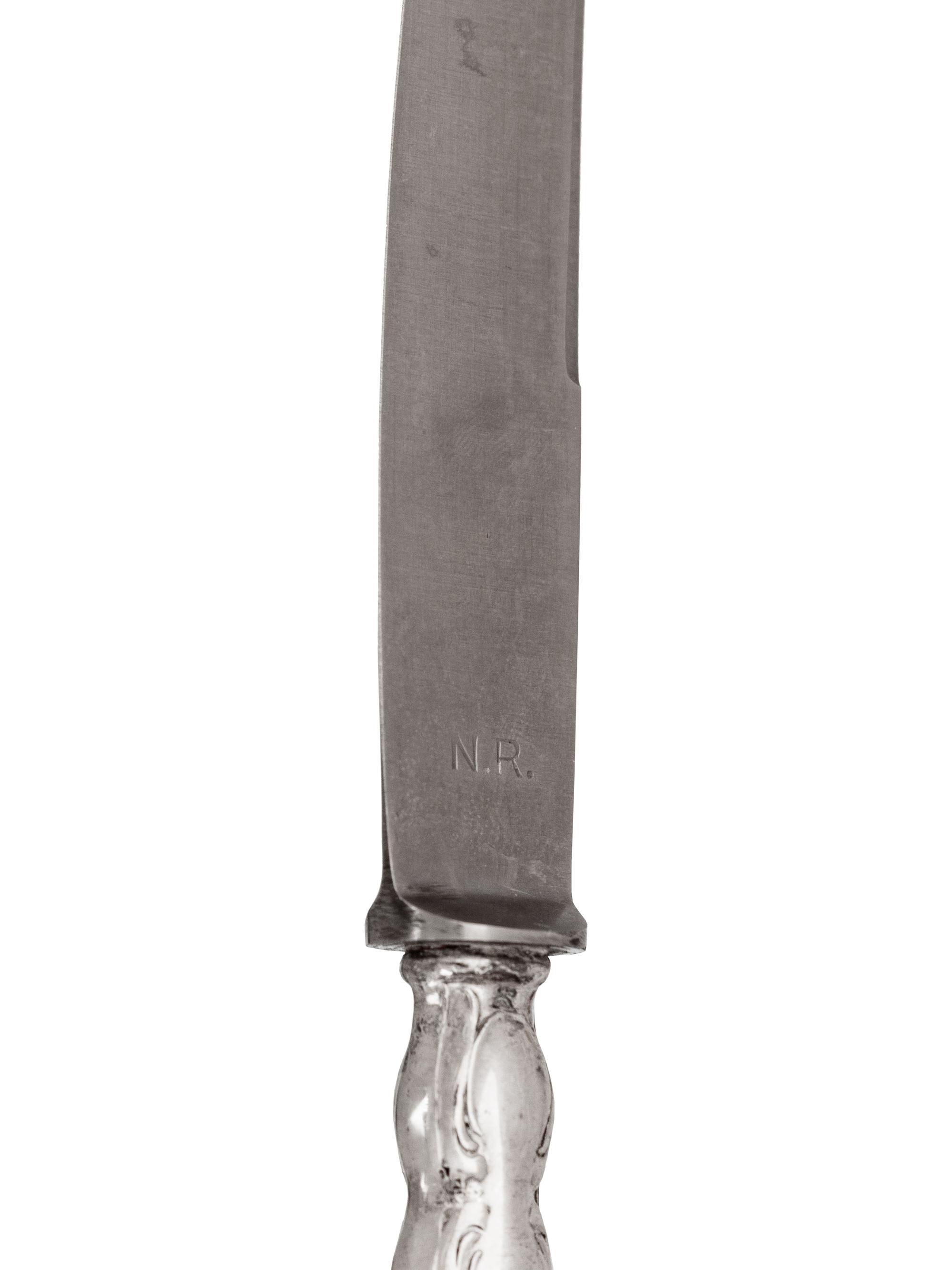 A Set of German Silver Dessert Flatware