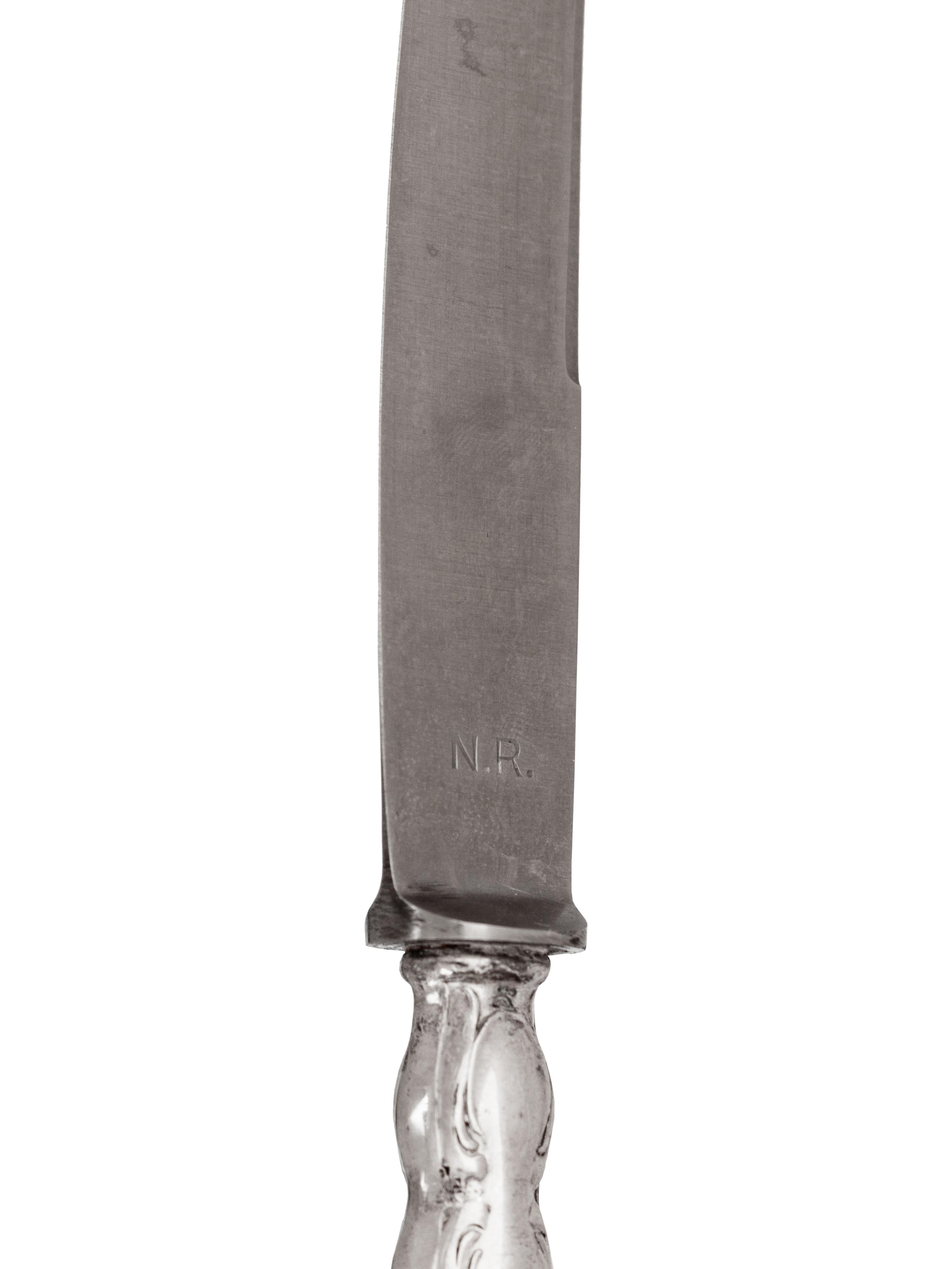 A Set of German Silver Dessert Flatware