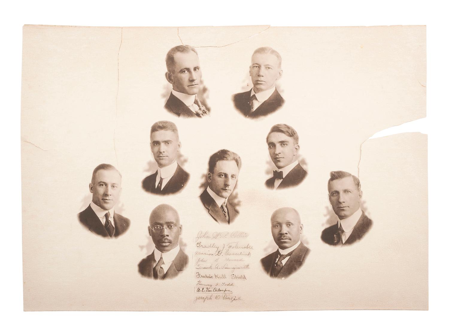 [RELIGION]. A group of 7 items involving African American churches and pastors, incl. AME Church membership card, Order of the Black Rose membership card, photographs, and imprints.