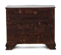 A George III Figured Mahogany Serpentine Front Bachelor's Chest