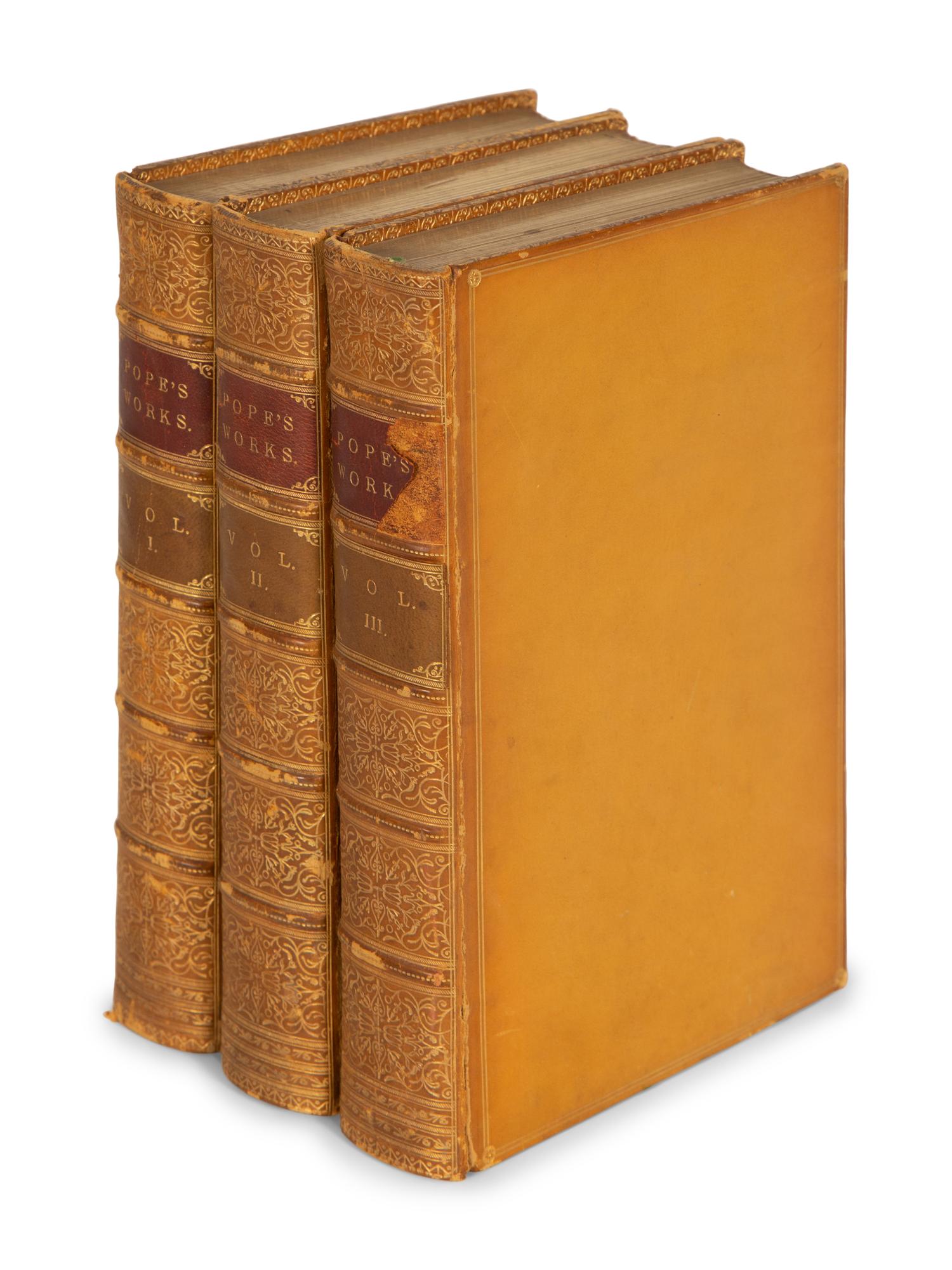 BINDINGS: The Works of Alexander Pope, Including Several Hundred Unpublished Letters, and Other New Materials 10 Volumes
