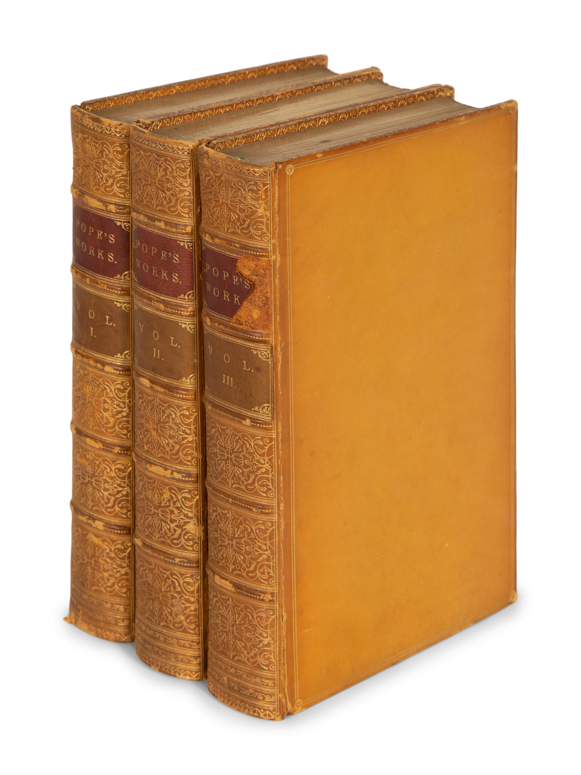 BINDINGS: The Works of Alexander Pope, Including Several Hundred Unpublished Letters, and Other New Materials 10 Volumes