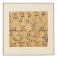 A Group of Nine Pongo Bark Cloth Drawings