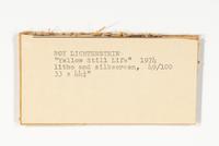 Yellow Still Life (from Six Still Lifes ), 1974