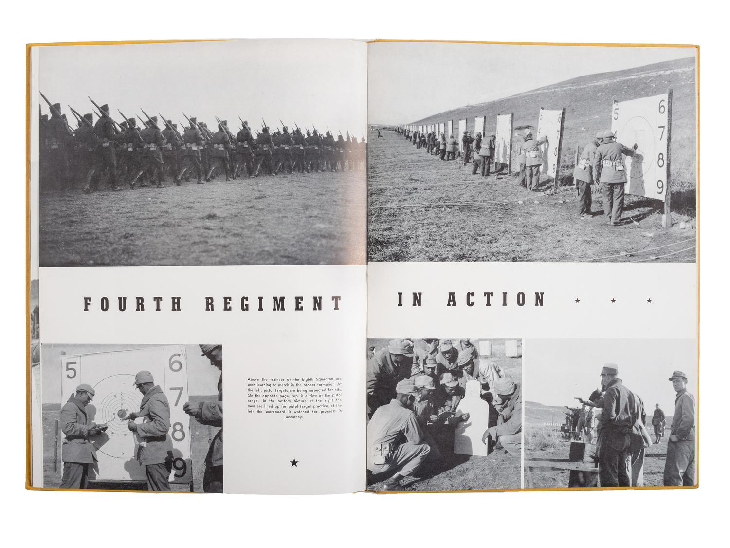 [WORLD WAR II]. Cavalry Replacement Training Center Fort Riley, Kansas 1941. Baton Rouge, LA: The Army and Navy Publishing Company, 1941. Including African American Troops A and B, 8th Training Squadron.
