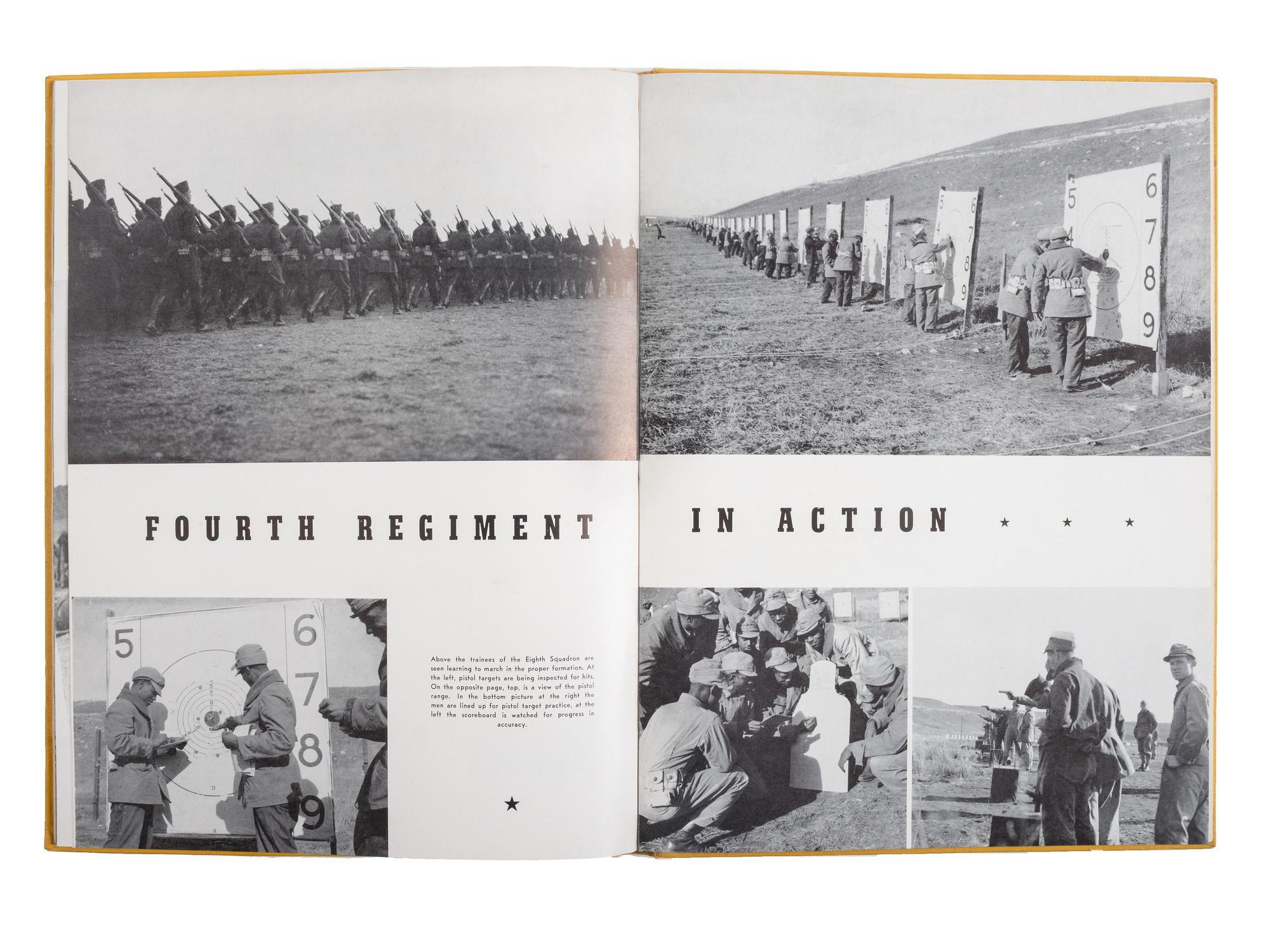 [WORLD WAR II]. Cavalry Replacement Training Center Fort Riley, Kansas 1941. Baton Rouge, LA: The Army and Navy Publishing Company, 1941. Including African American Troops A and B, 8th Training Squadron.