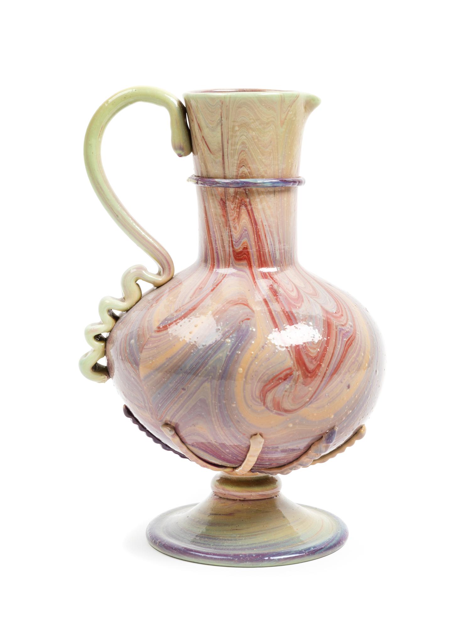 A Rare Calcedonio Glass Pitcher Height 12 inches. — MURANO, CIRCA 1870