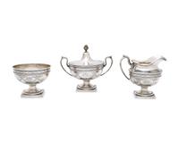 A Neoclassical Five-Piece Sterling Silver Tea and Coffee Service