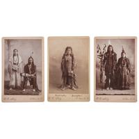 Collection of C.C. Stotz and G.W. Parsons Cabinet Cards of Cheyenne, Arapahoe, and Osage Indians
