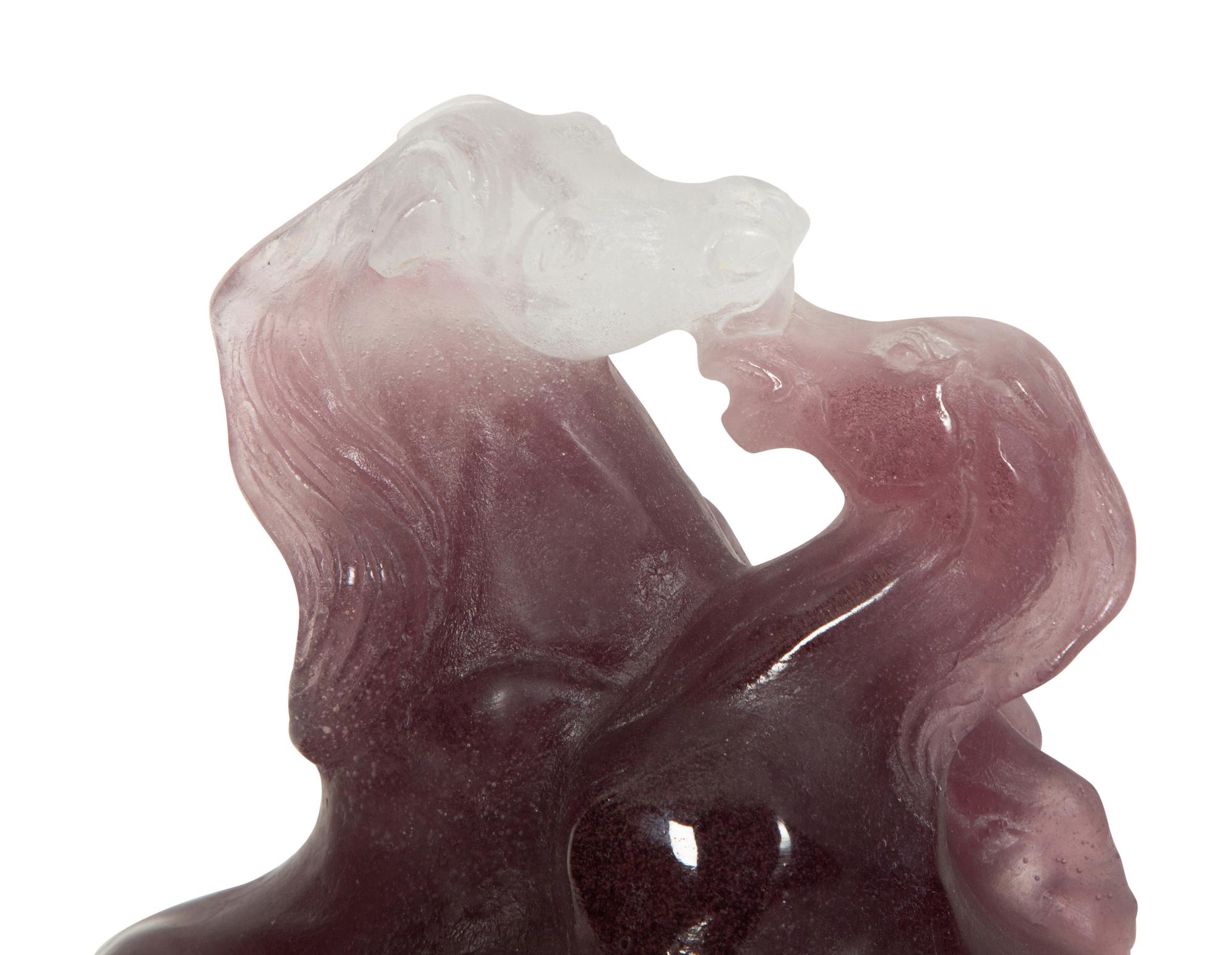 A Daum Pâte de Verre Calvales Sculpture
