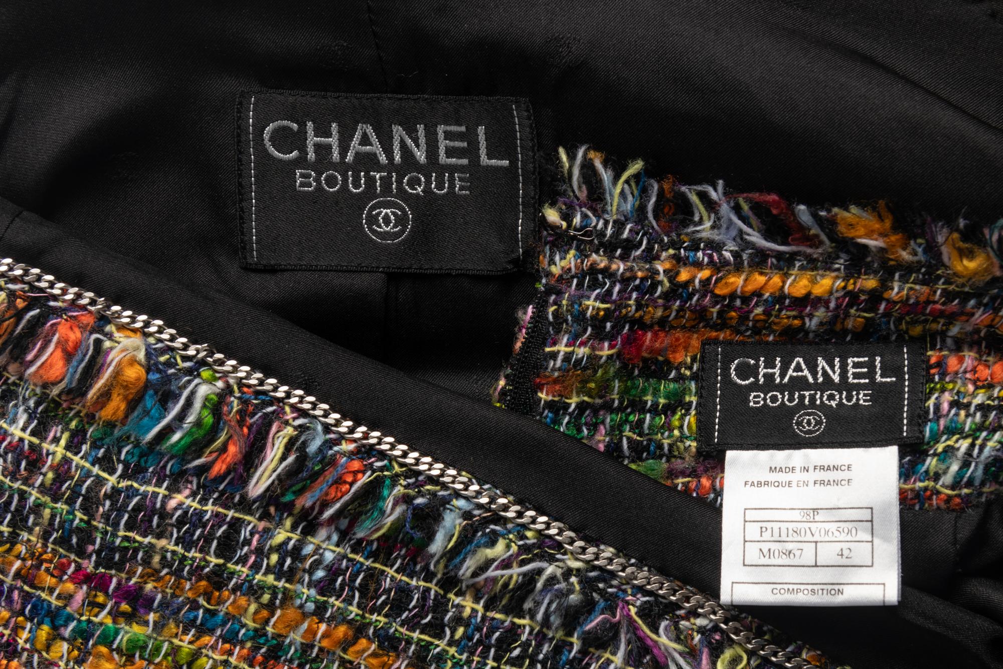 Chanel Multicolor Tweed Skirt Suit