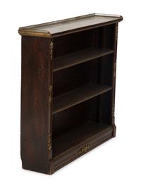 A French Empire Style Gilt Metal Mounted Rosewood Bibliotheque