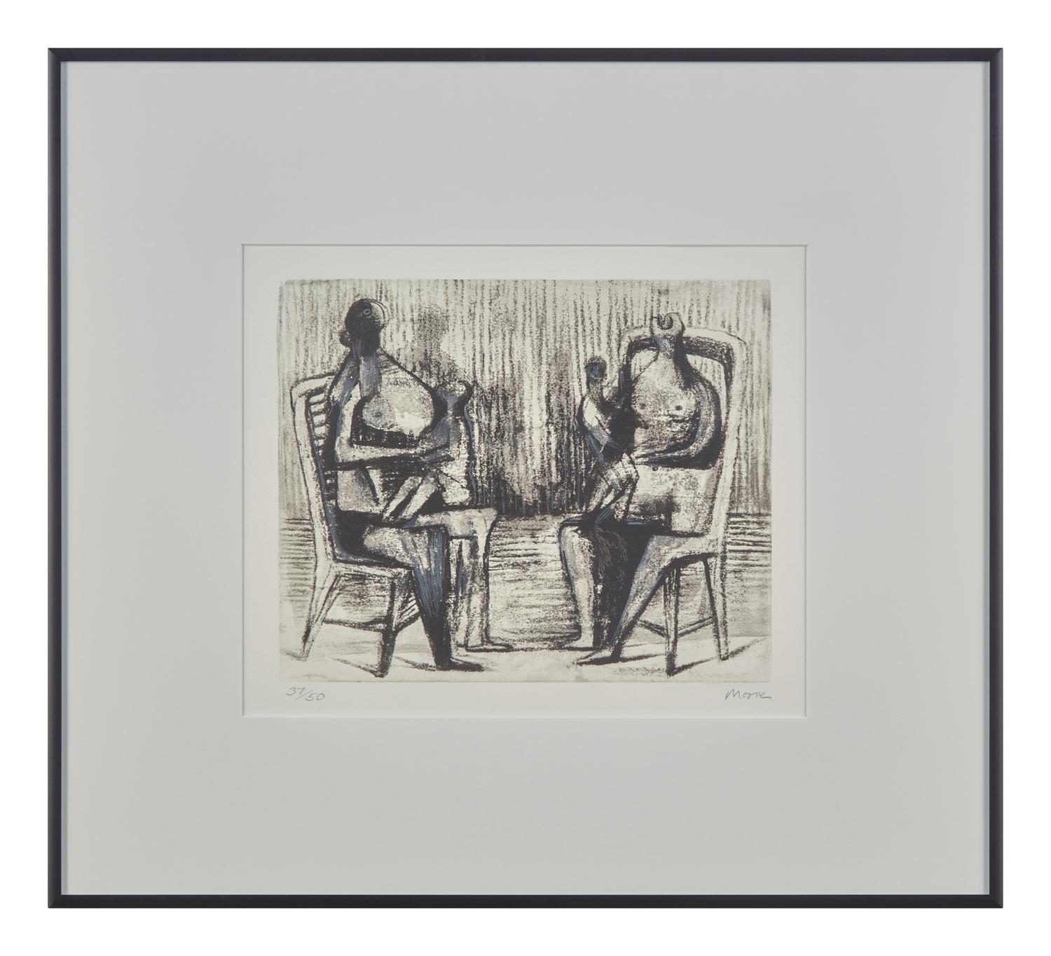 Two Seated Figures with Children , 1976
