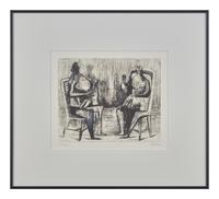 Two Seated Figures with Children , 1976