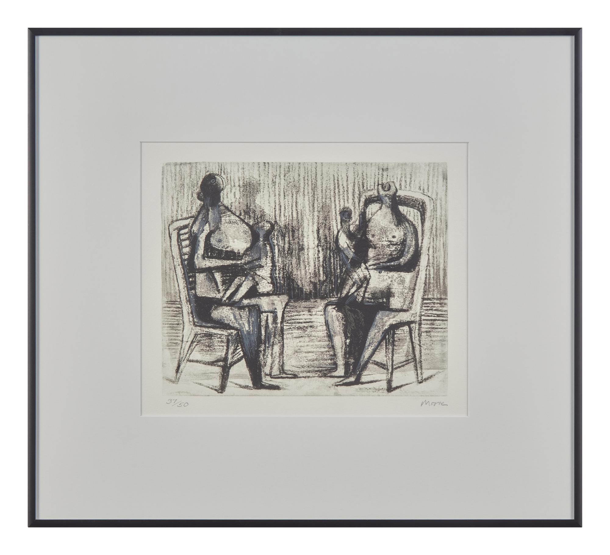 Two Seated Figures with Children , 1976
