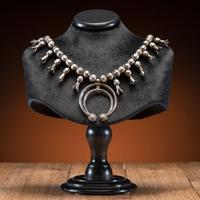 Early Navajo Silver Squash Blossom Necklace