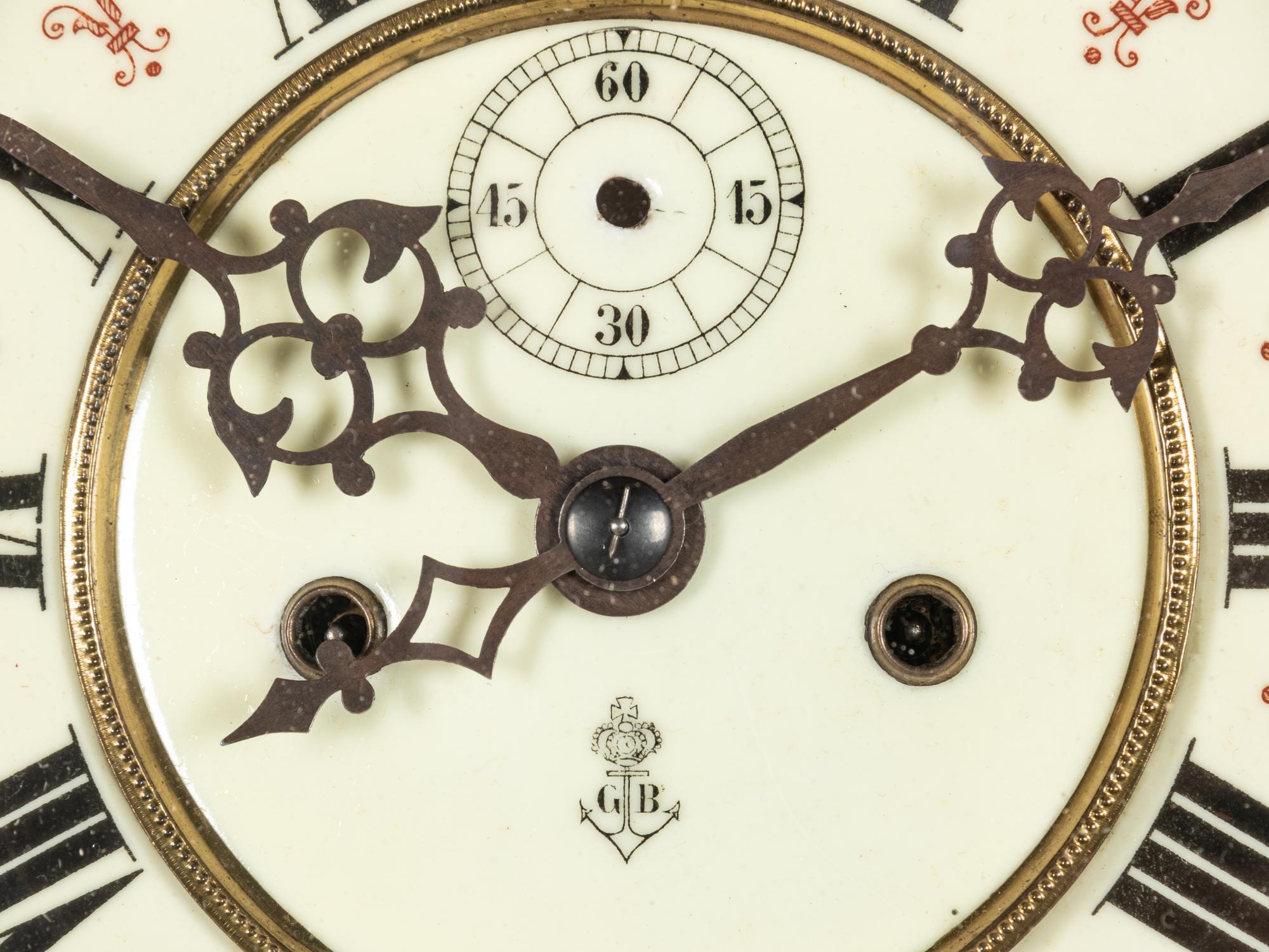 A Continental Walnut Regulator Clock