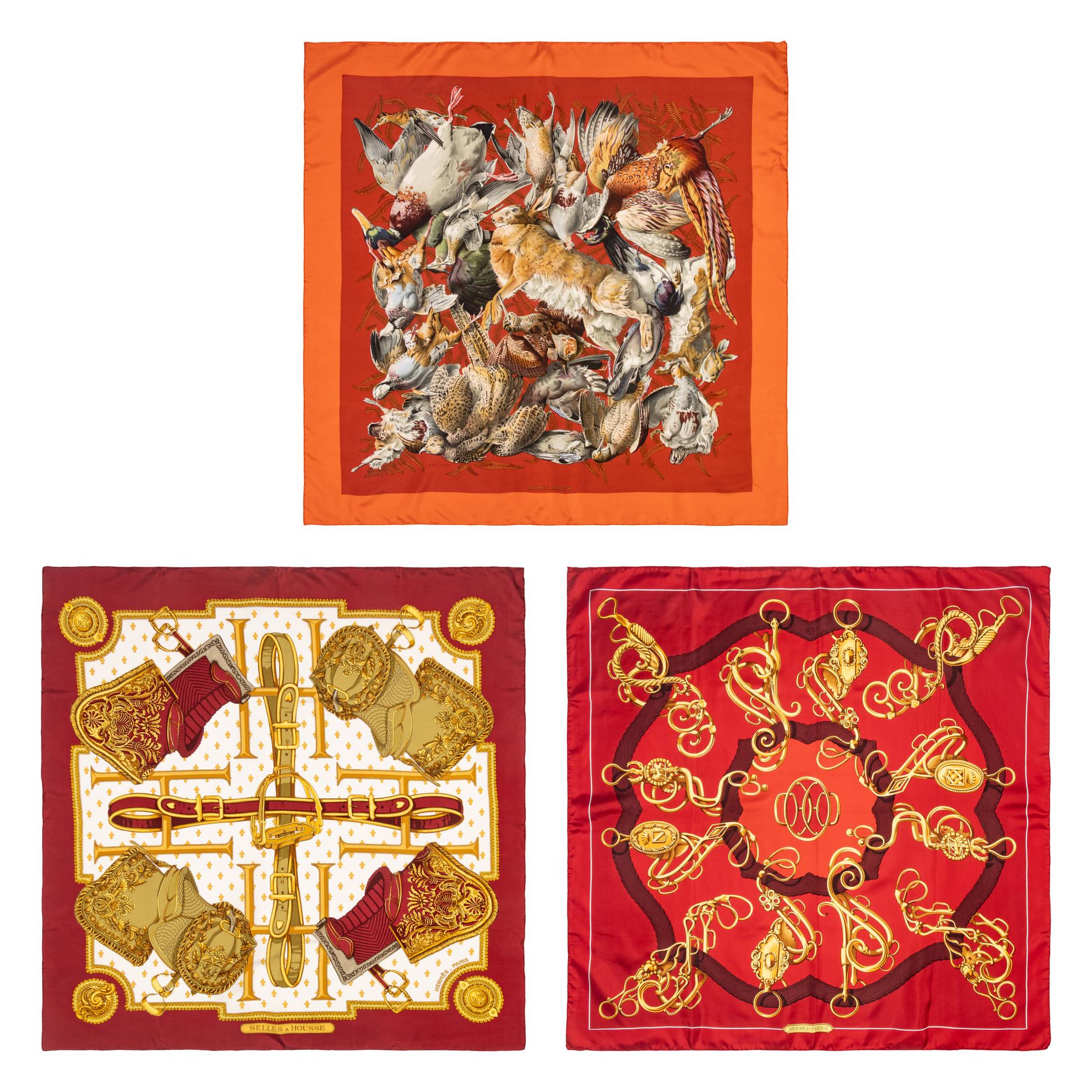 Three Hermès Scarves