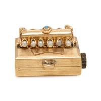 Multigem and Yellow Gold Music Box Charm
