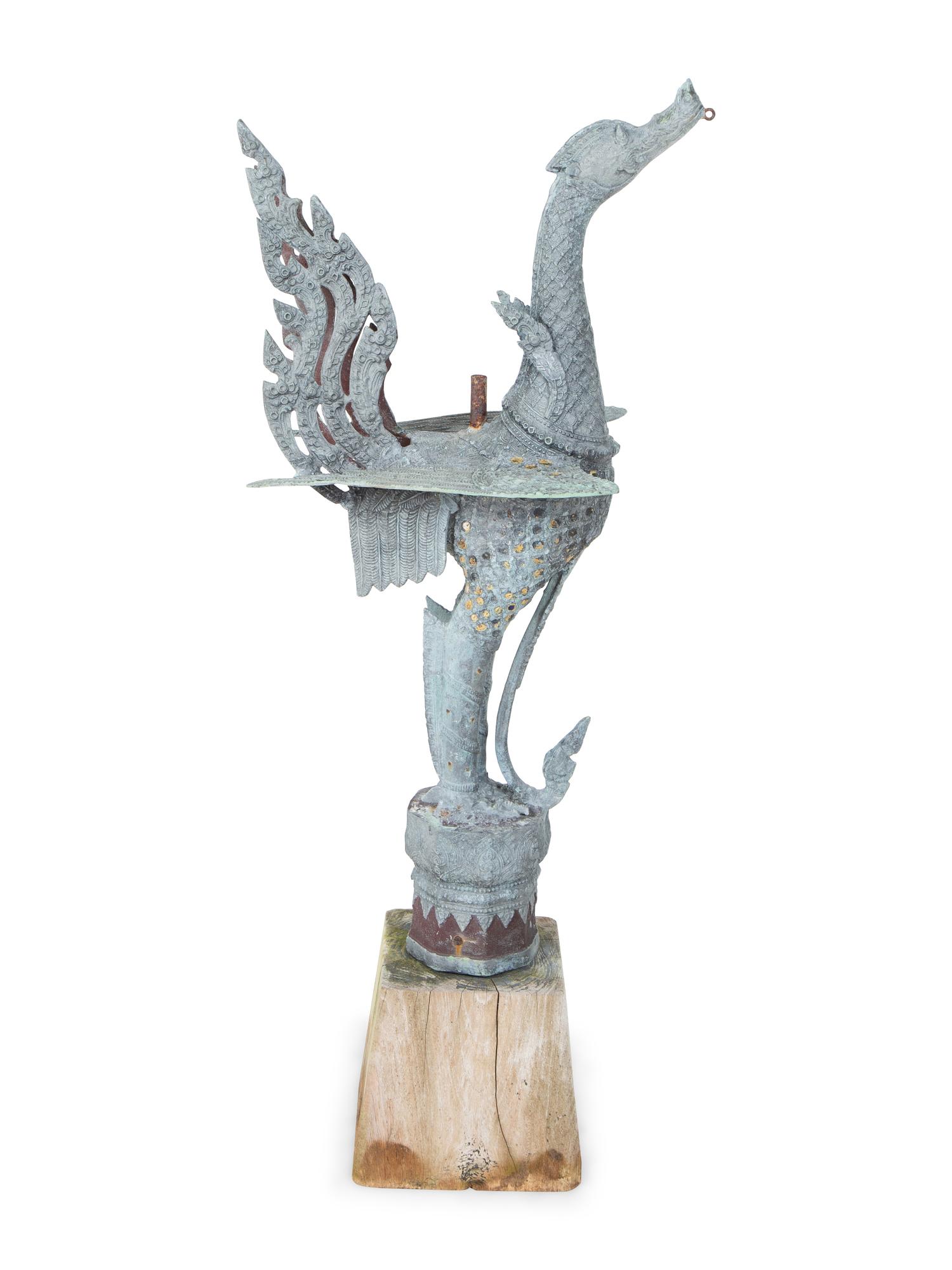 A Thai Patinated Cast Metal Garden Ornament — 19th/20th Century