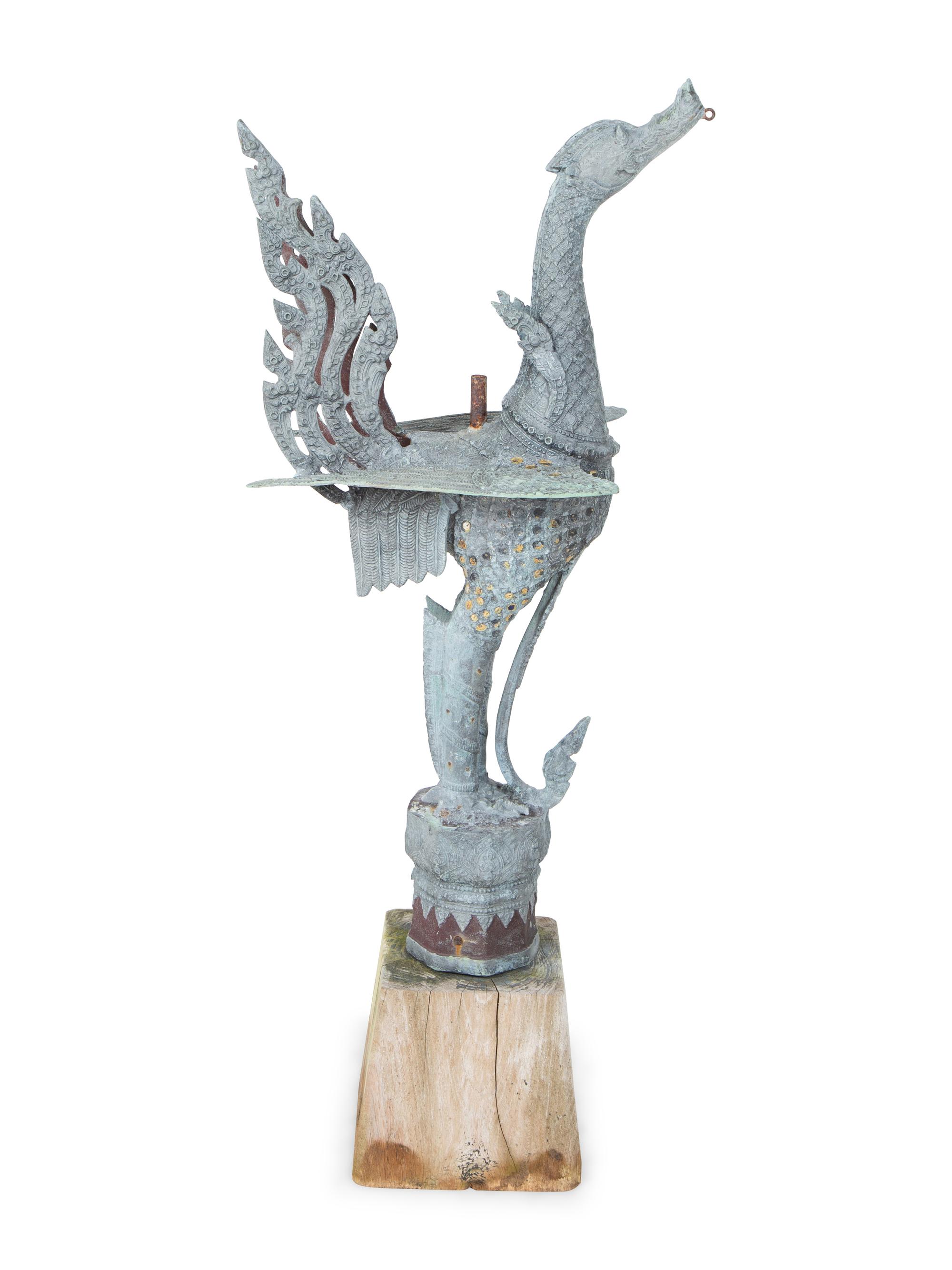 A Thai Patinated Cast Metal Garden Ornament — 19th/20th Century