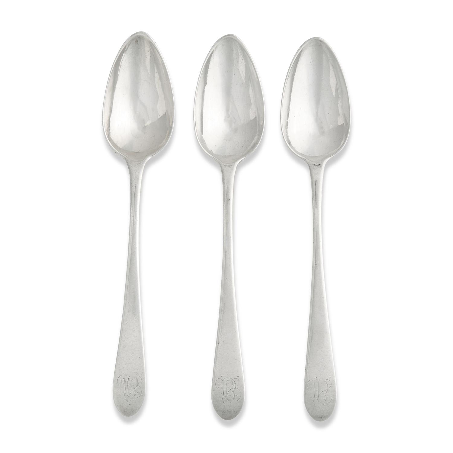 Three Federal Silver Teaspoons